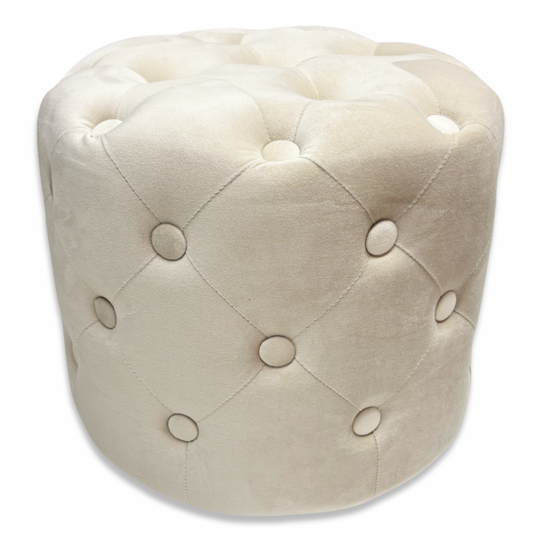 Pouf in velluto Parigi Beige