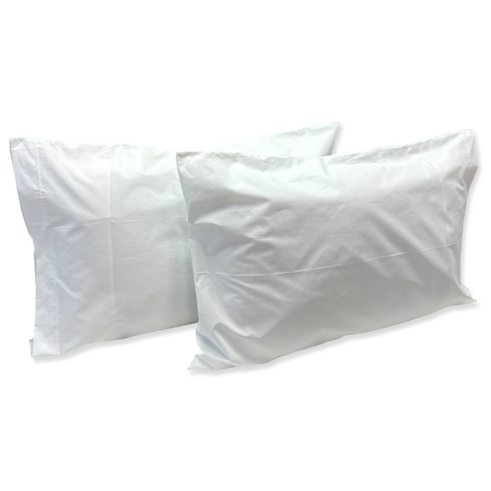 Coppia Federe in percalle bianco