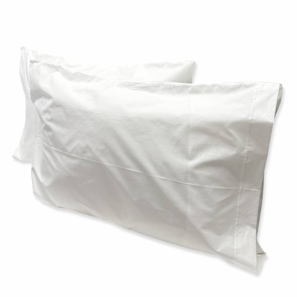 Coppia Federe in percalle bianco