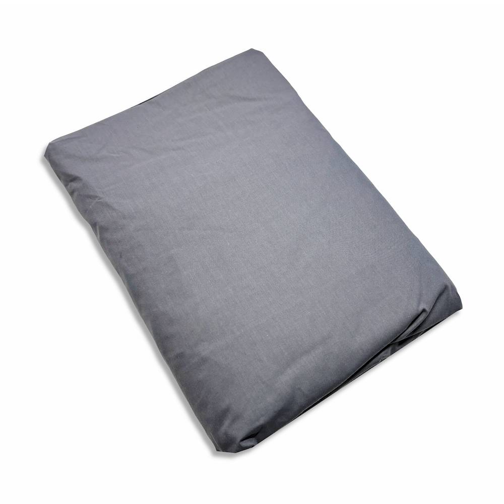 Lenzuolo sotto tutto elastico percalle grigio matrimoniale