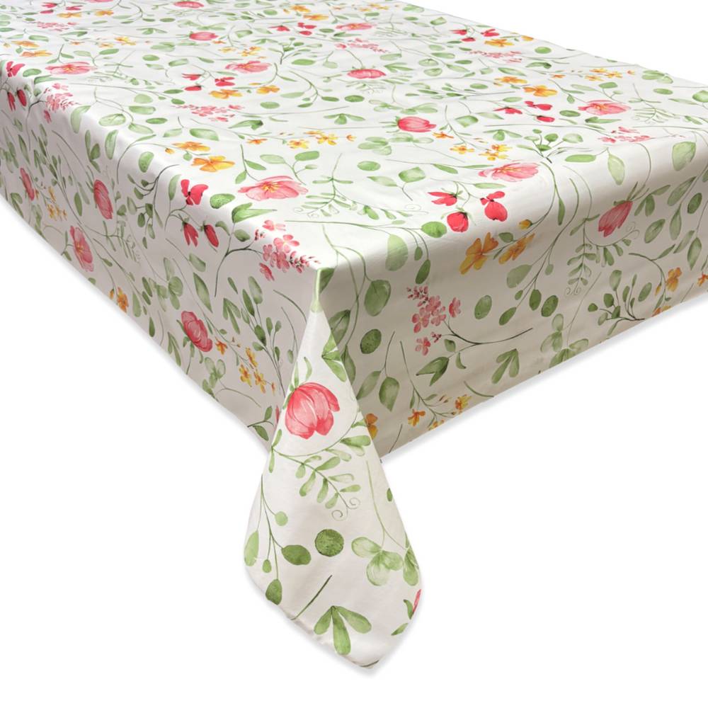 Tovaglia Idrorepellente prato fiorito in PVC a metro