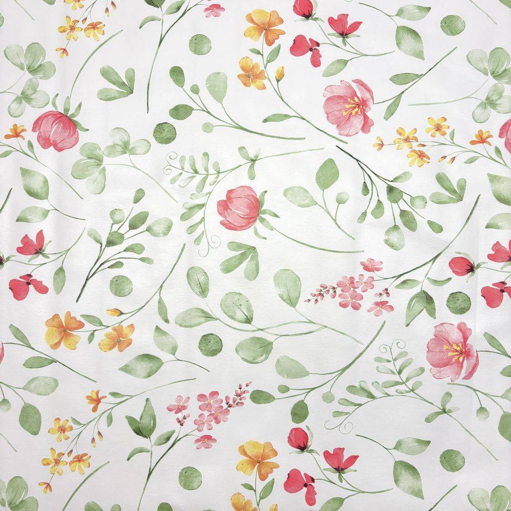 Tovaglia Idrorepellente prato fiorito in PVC a metro