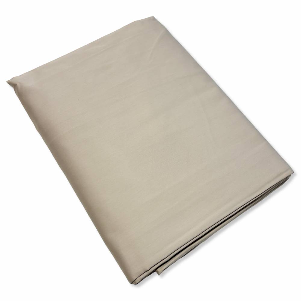Lenzuolo sotto con angoli e elastici in raso beige Matrimoniale