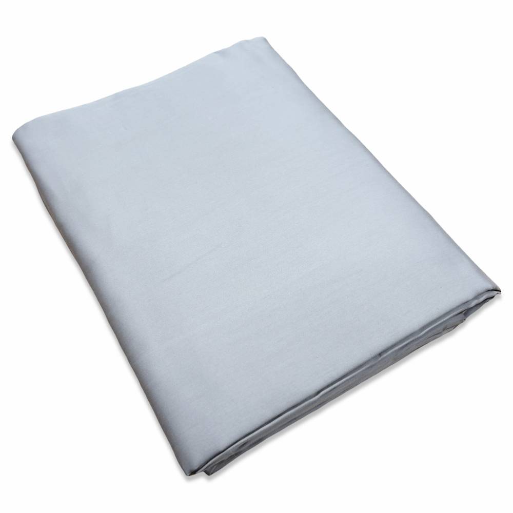 Lenzuolo sotto con angoli e elastici in raso azzurro niagara Matrimoniale