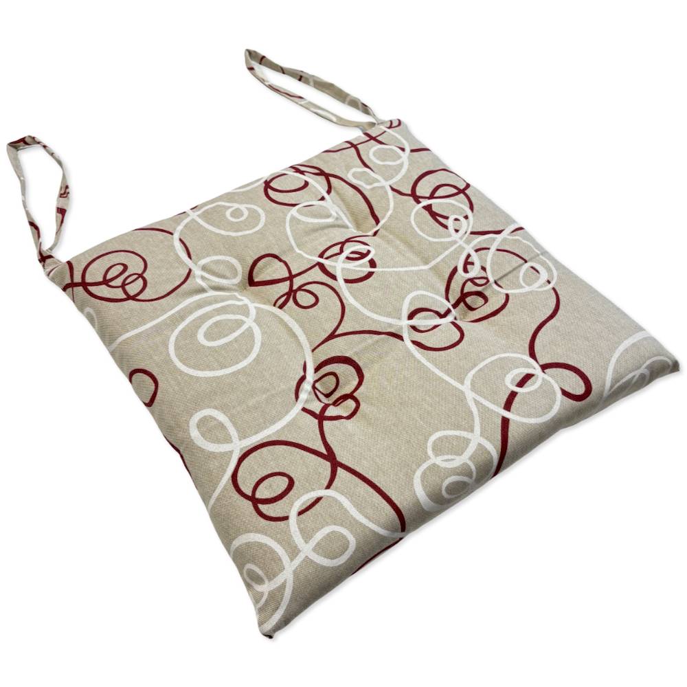 Cuscino per sedia Volant bordeaux