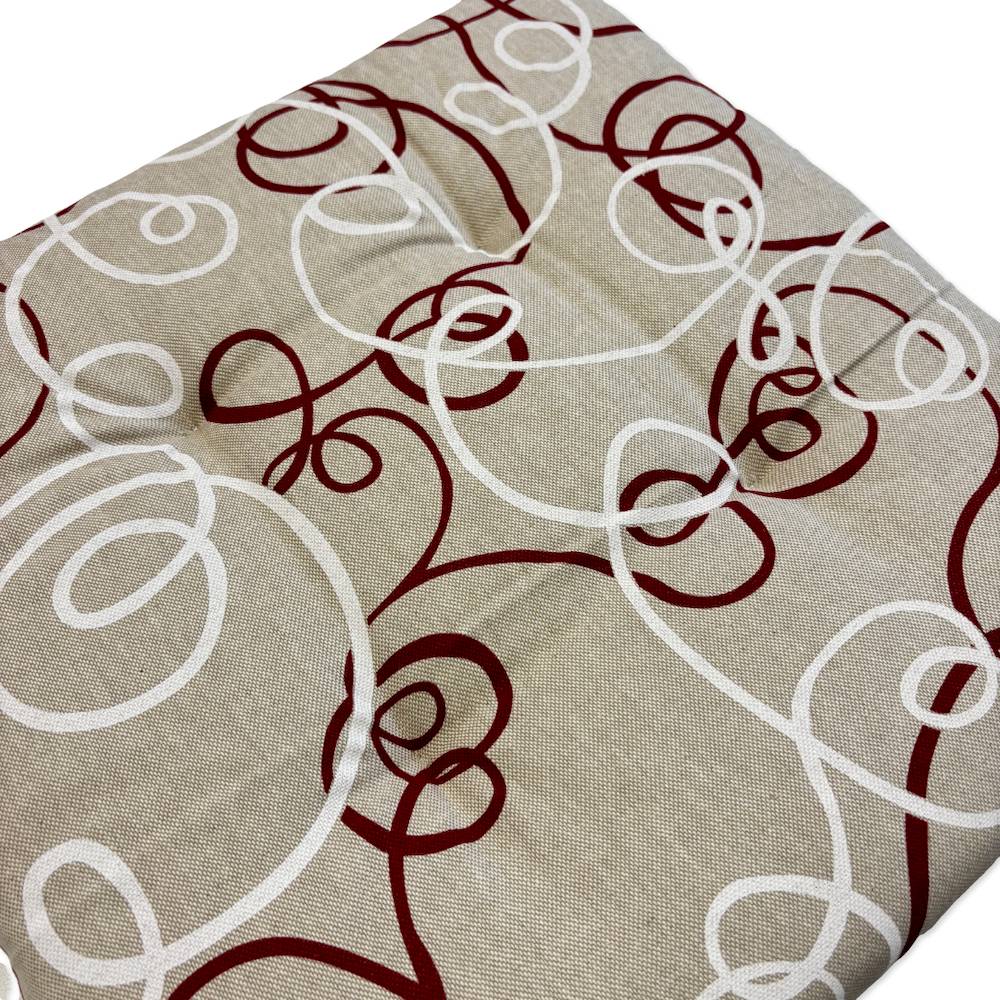 Cuscino per sedia Volant bordeaux
