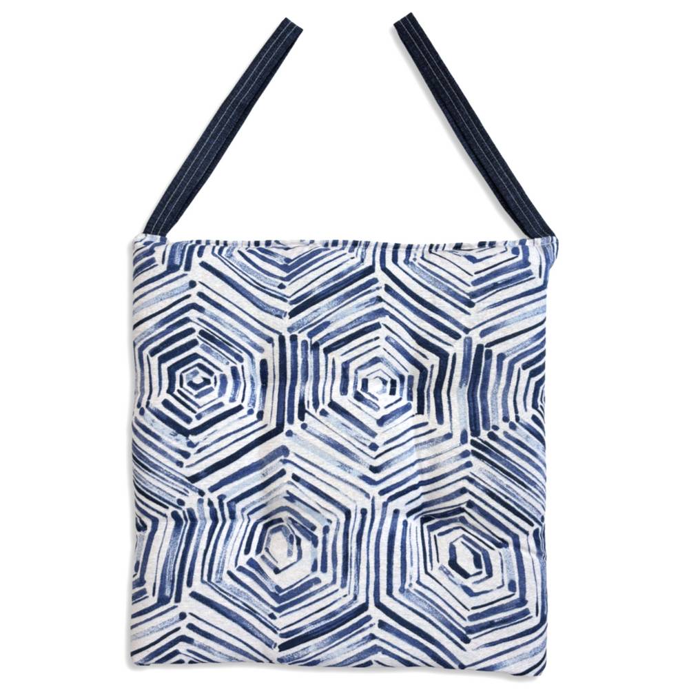 Cuscino per sedia Esagono azzurro