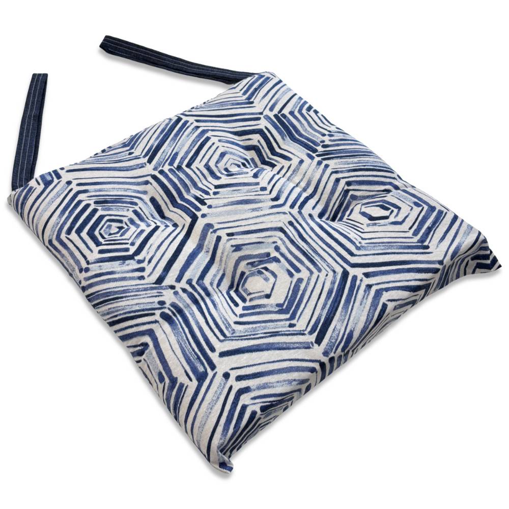 Cuscino per sedia Esagono azzurro