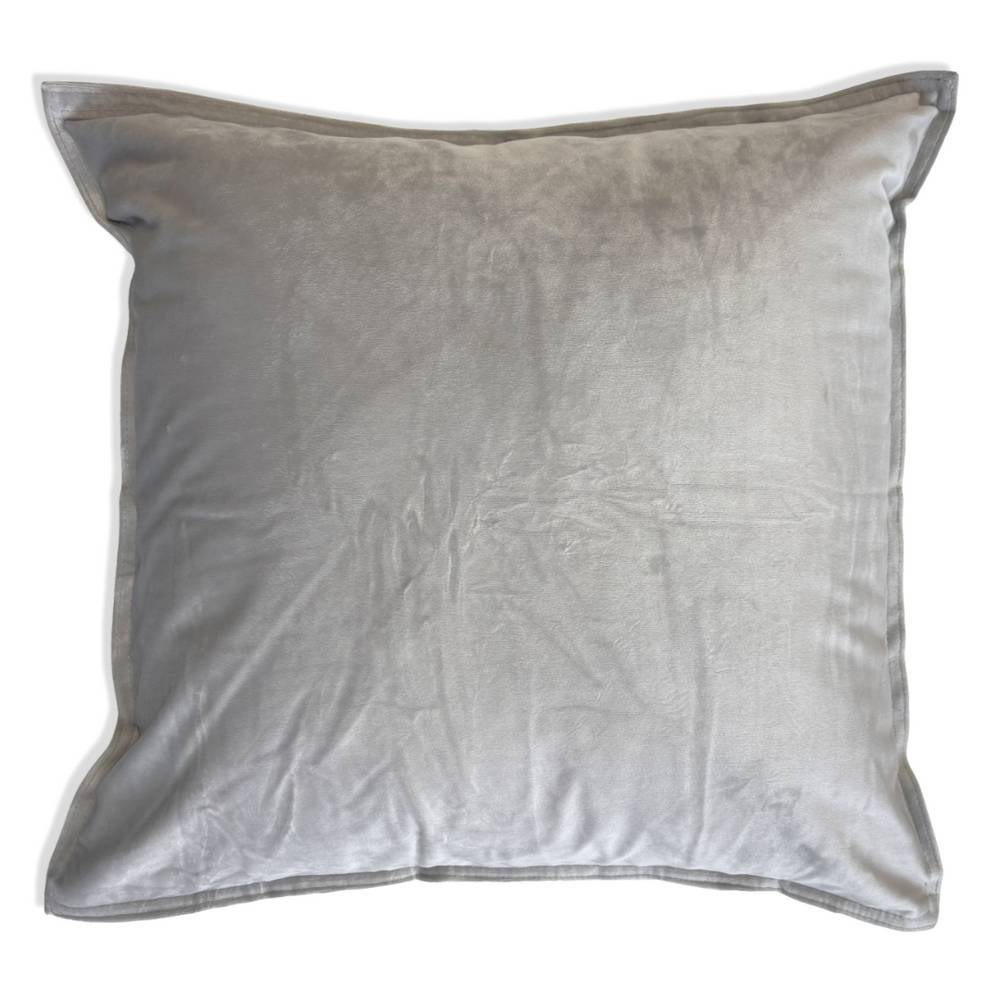 Federa cuscino isa 45 x 45 Velluto Grigio chiaro