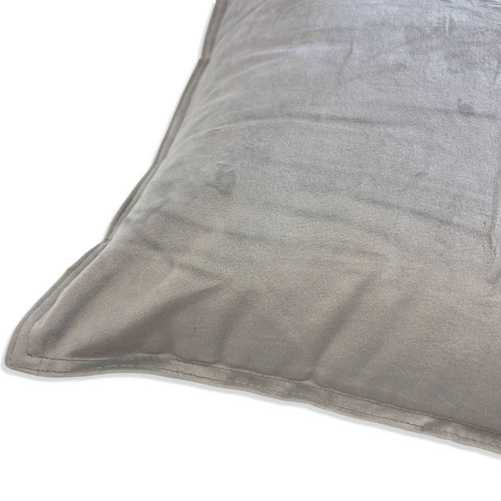Federa cuscino isa 45 x 45 Velluto Grigio chiaro