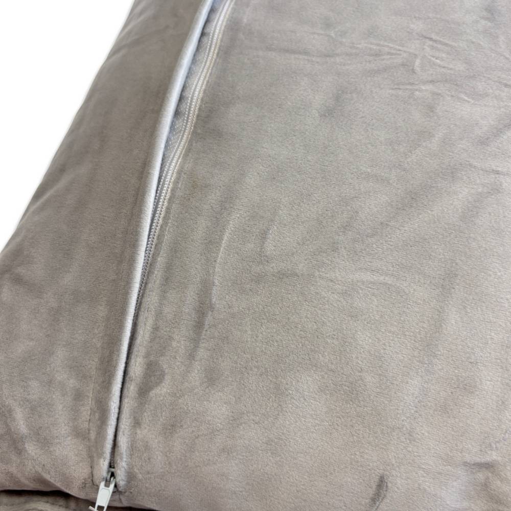 Federa cuscino isa 45 x 45 Velluto Grigio chiaro