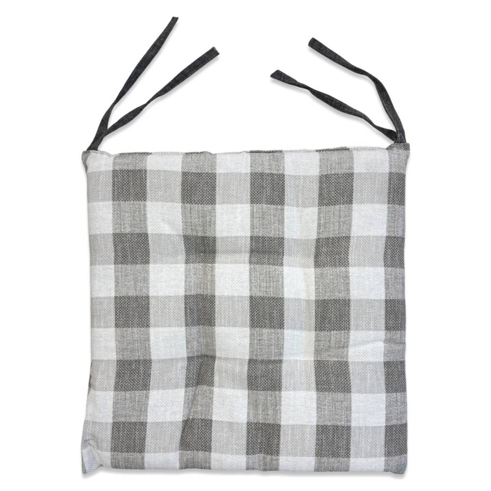 Cuscino per sedia Zante quadretto grigio