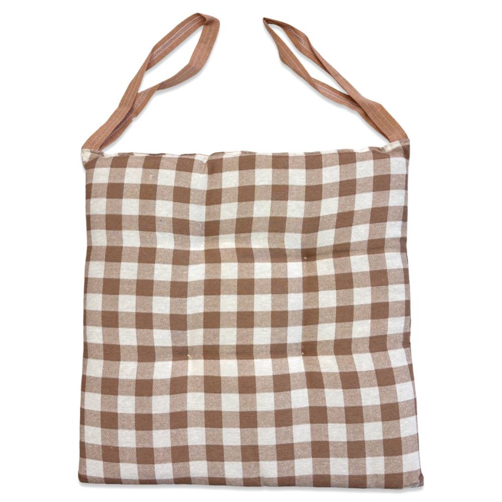 Cuscino per sedia Zante quadretto fango