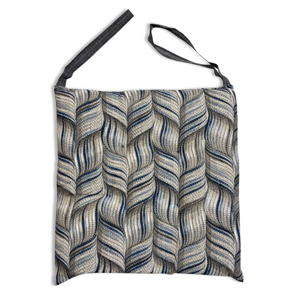 Cuscino per sedia Rasfy corda rombi azzurri