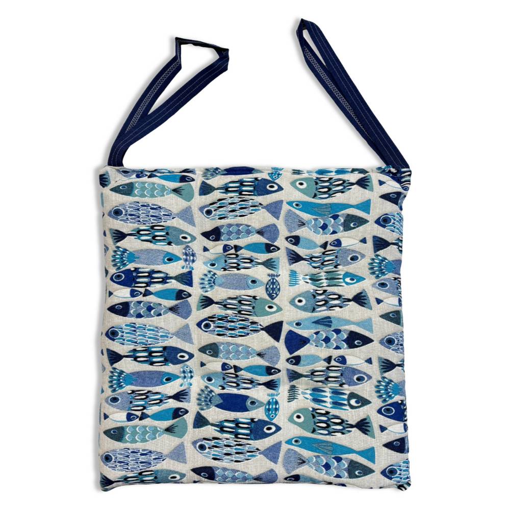 Cuscino per sedia Lacha pesci azzurri