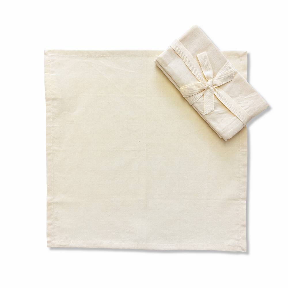 Set 4 tovaglioli panna Personalizzati