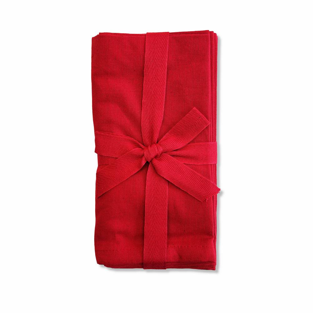 Set 4 tovaglioli rosso Personalizzati 