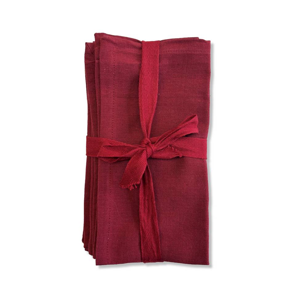 Set 4 tovaglioli bordeaux