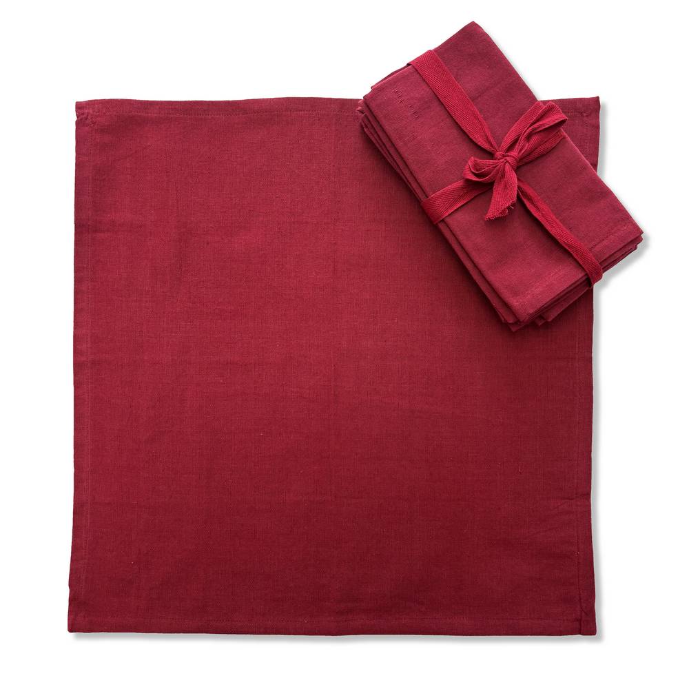 Set 4 tovaglioli bordeaux Personalizzati