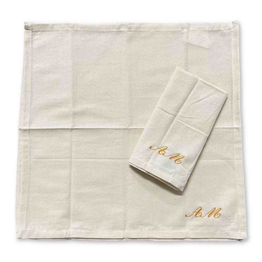Set 4 tovaglioli panna Personalizzati
