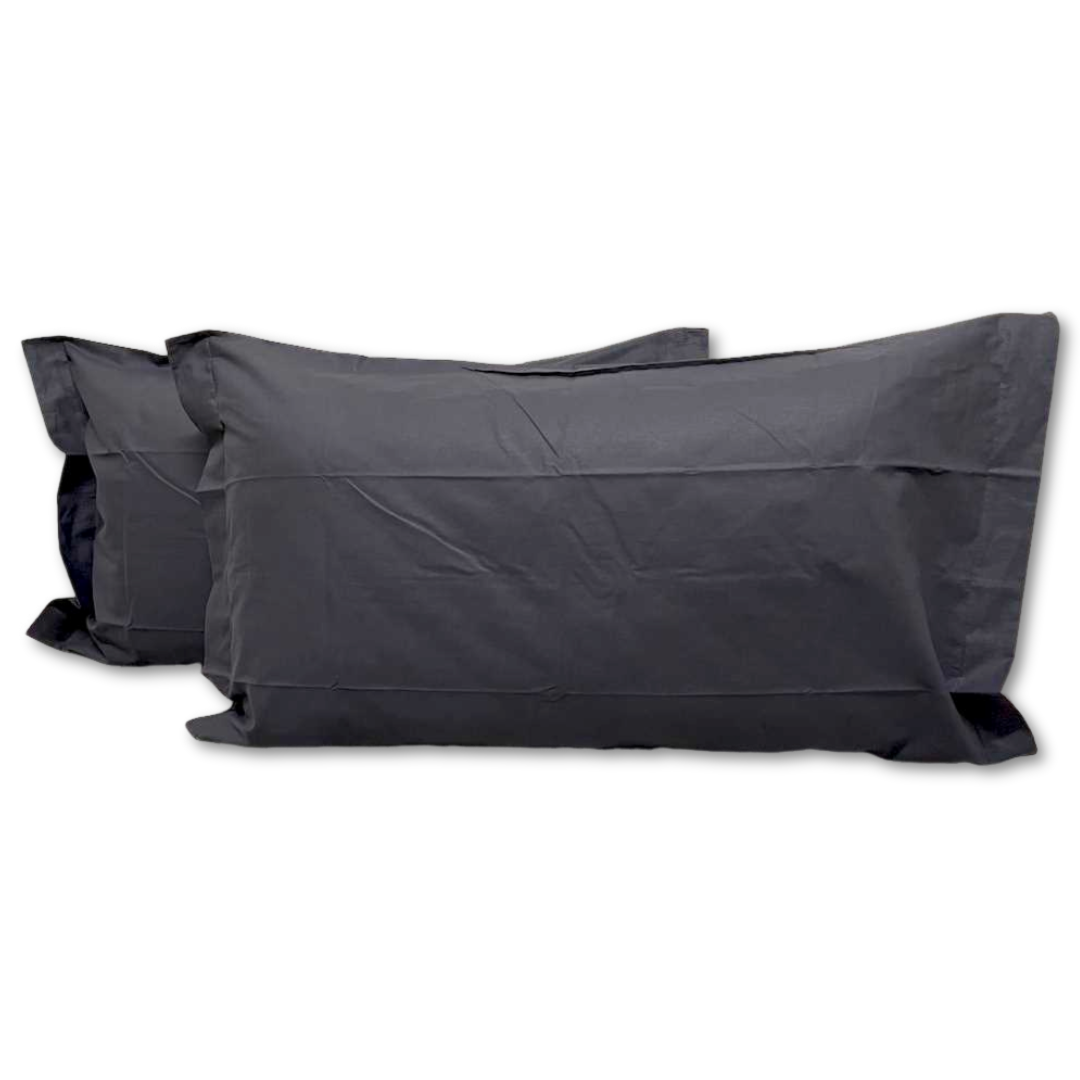  Coppia Federe con volant grigio piombo Personalizzate