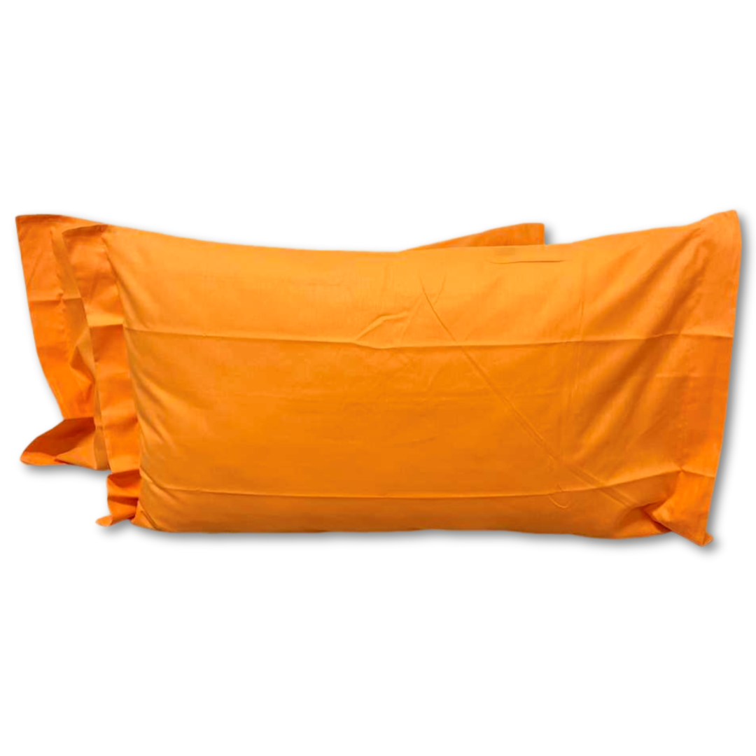 Coppia Federe con volant Arancio Personalizzate