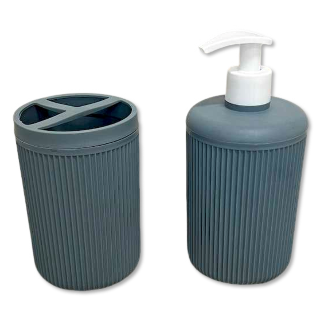 Set bagno sapone + spazzolino 2 pezzi Grigio