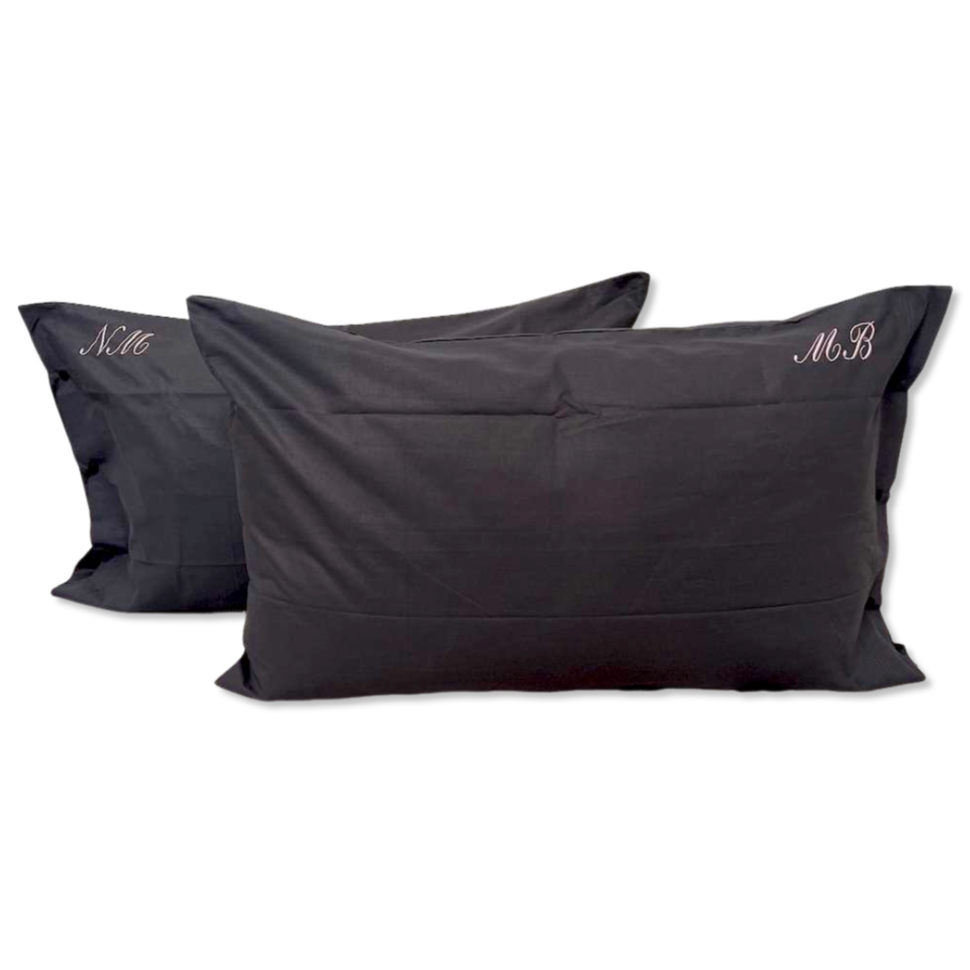 Coppia Federe con bottoni grigio scuro Personalizzate