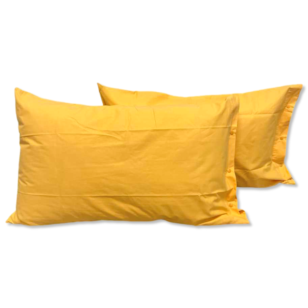 Coppia Federe con bottoni Vaniglia Personalizzate