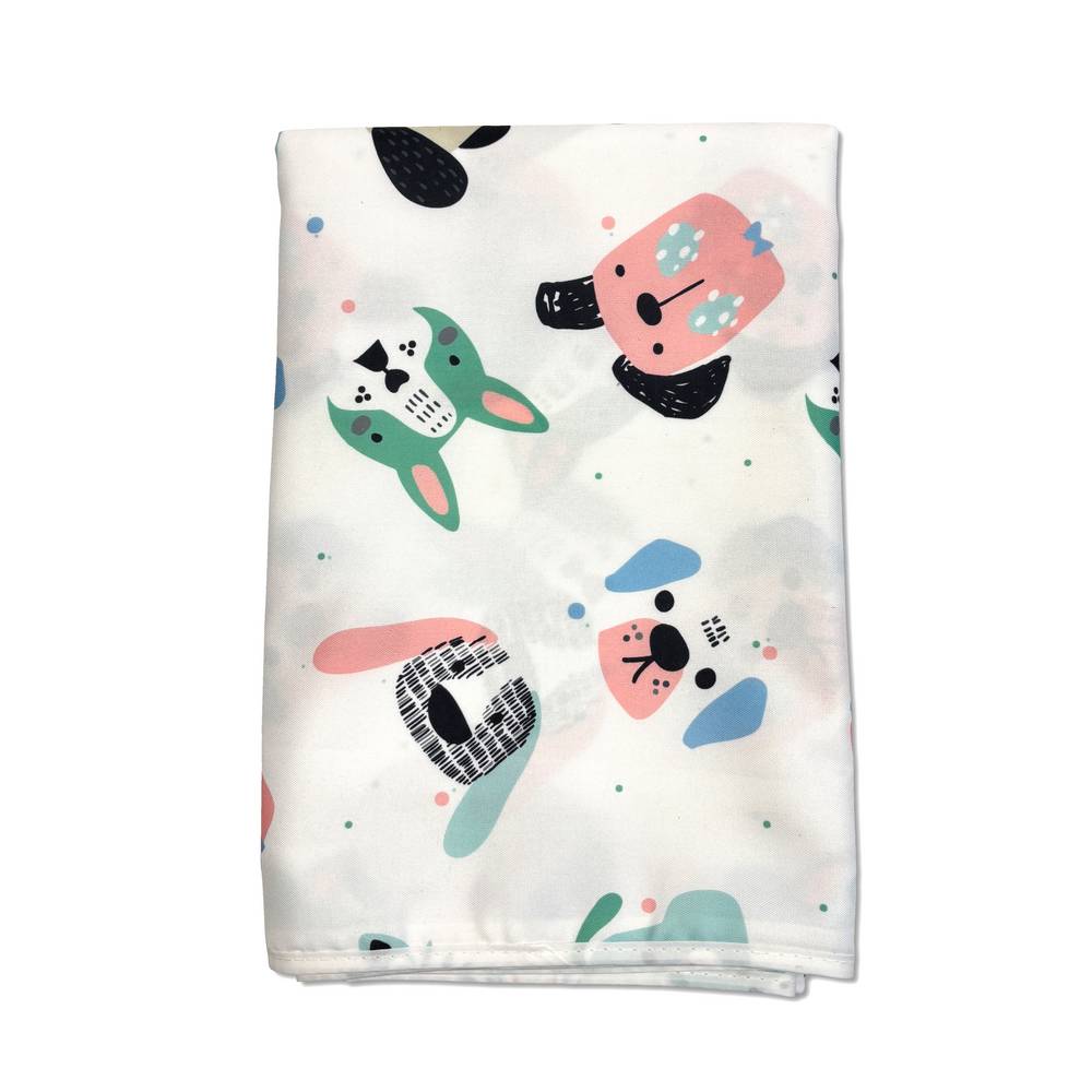 Tovaglia antimacchia hydro cagnolini fondo bianco 140 x 300