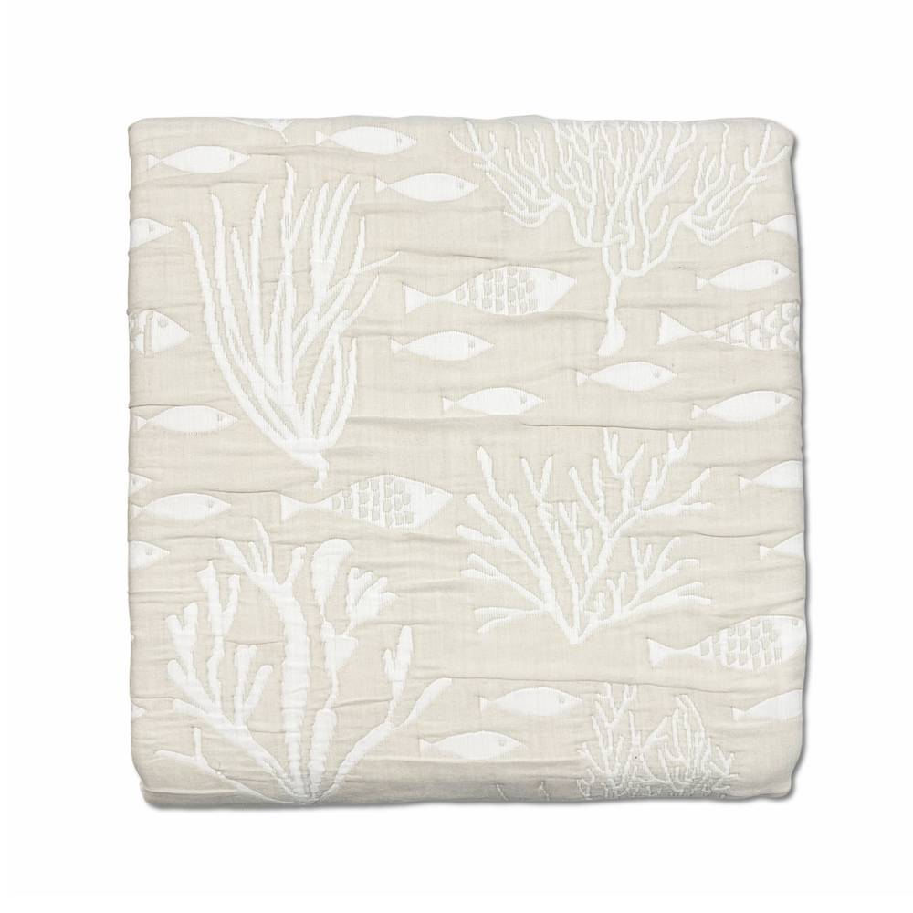 Copriletto frescoletto  jacquard festel oceano sabbia singolo