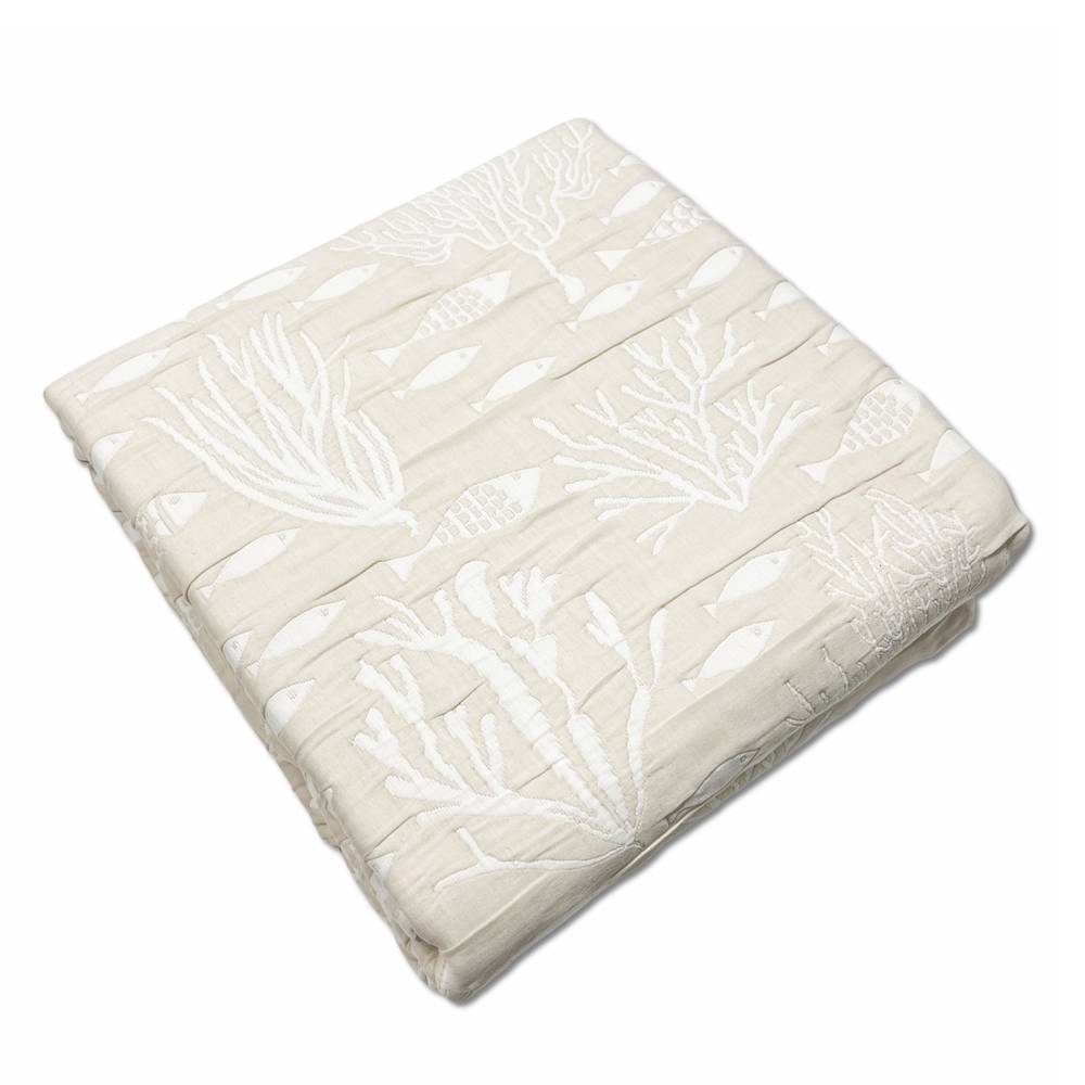 Copriletto frescoletto  jacquard festel oceano sabbia singolo