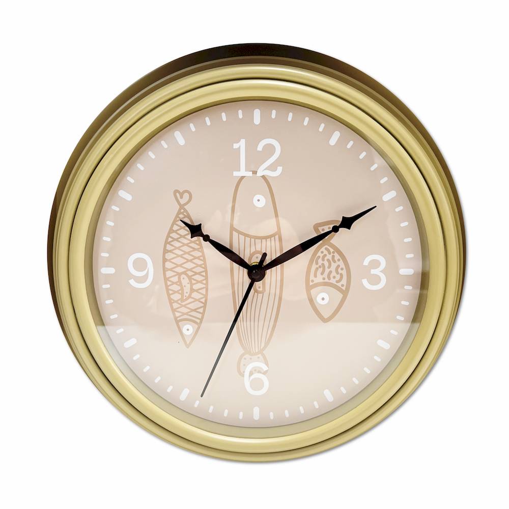  Orologio da parete pesciolini cornice beige