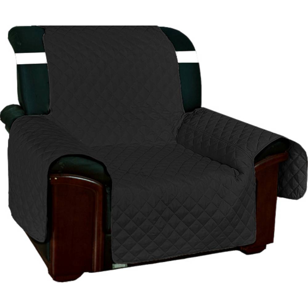 Copripoltrona trapuntato antimacchia nero