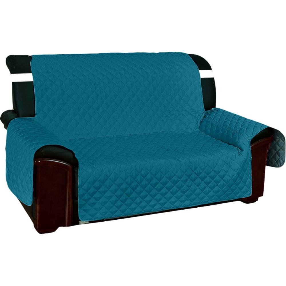 Copridivano 2 posti trapuntato antimacchia ottanio