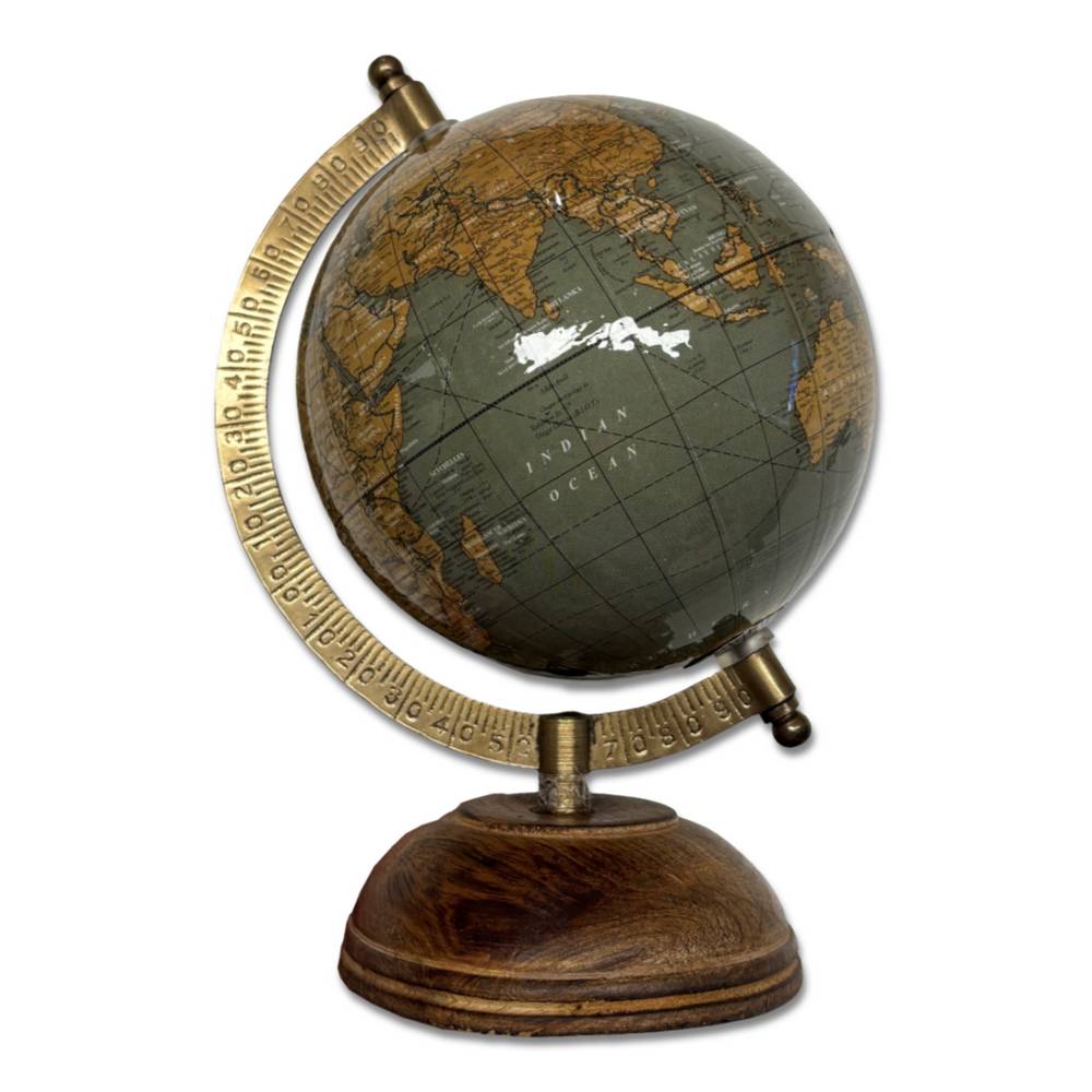 Mappamondo Lucido verde H 22 cm