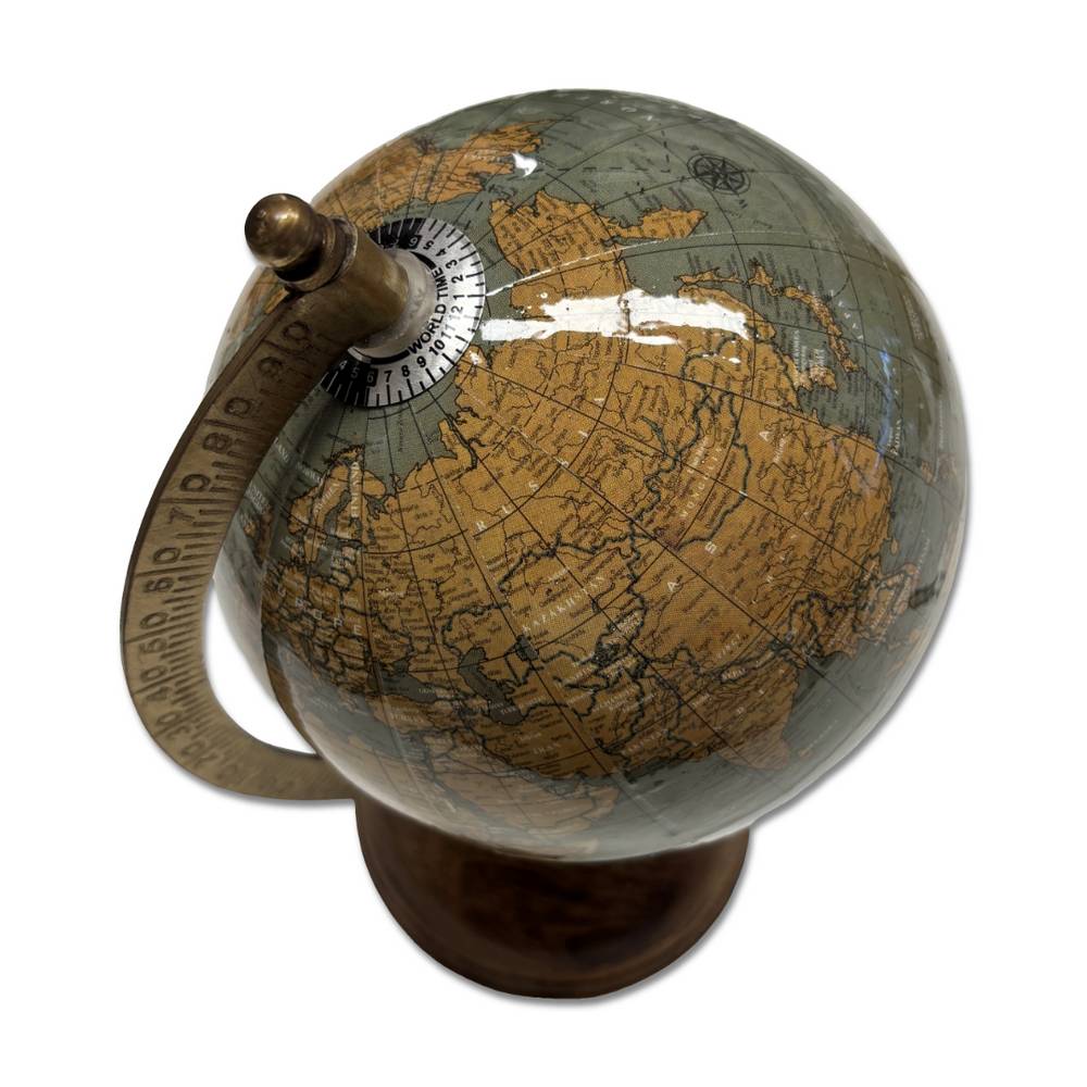 Mappamondo Lucido verde H 22 cm