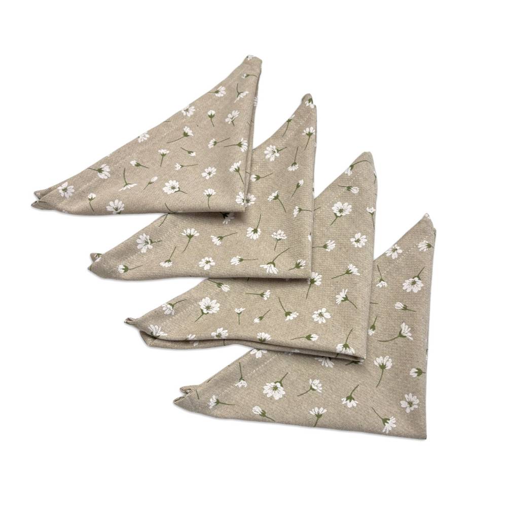 Tovagliolo su misura Margherite fondo Beige