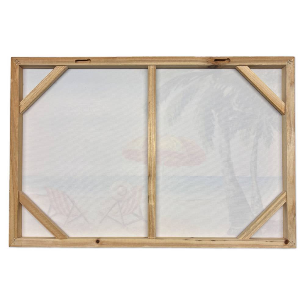 CHAOJIART Quadro Su Tela Astratto Con Limoni E Vista Sul Mediterraneo – Finestra Aperta Sul Mare, 40x80 Cm, Pronto Da Appendere In Cucina