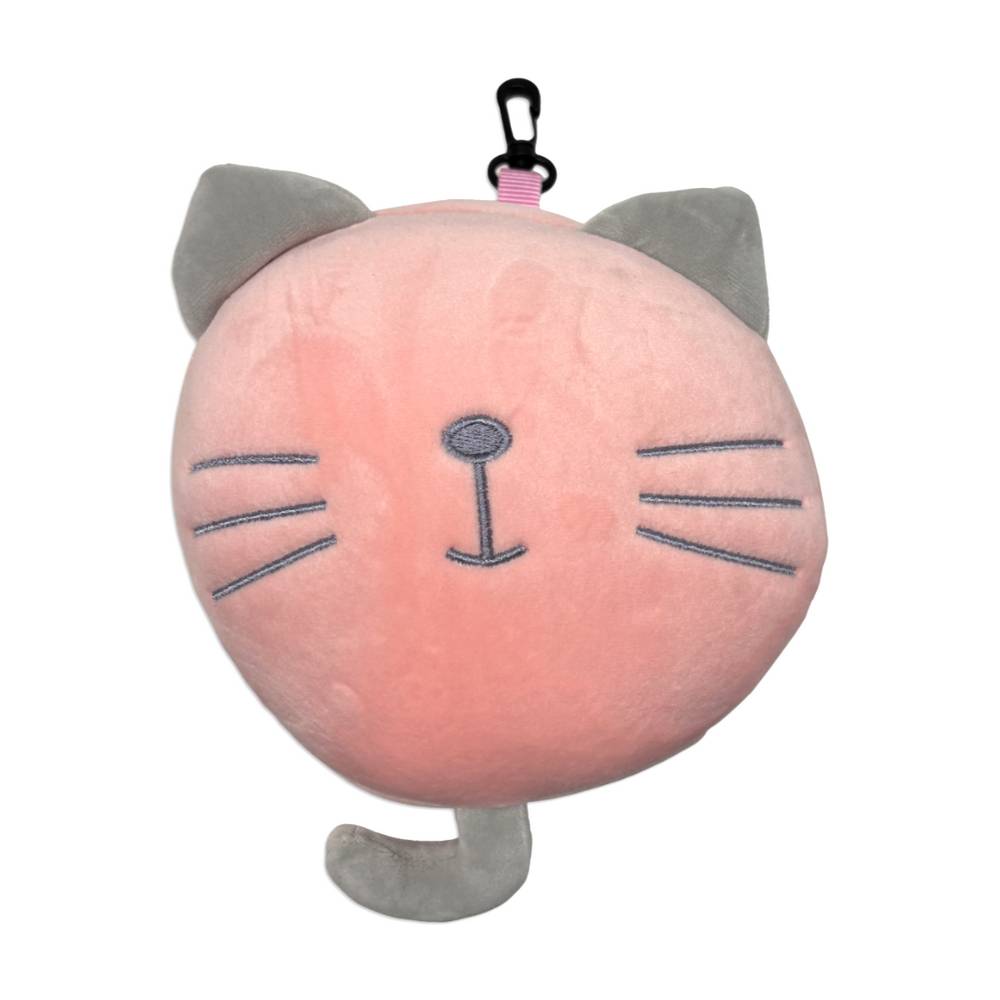 Maschera da viaggio con peluches 2 in 1 Micetto rosa