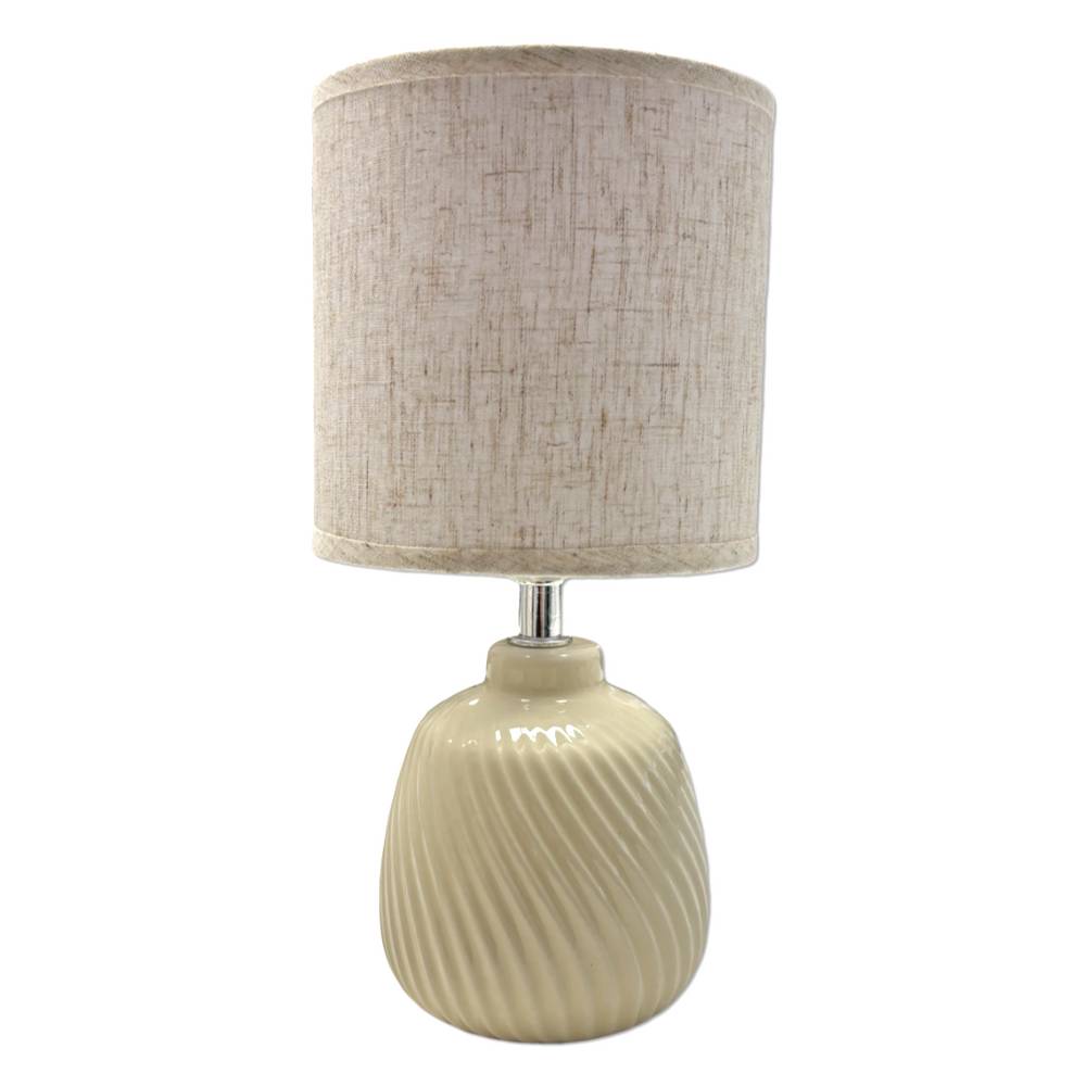 Lampada a goccia avvitata in ceramica beige