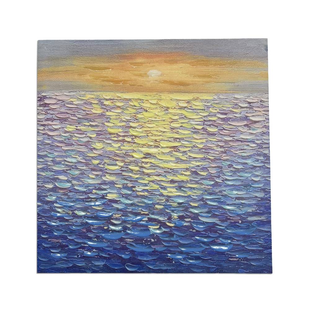 Quadro in Canvas Dipinto Alba al sulle onde