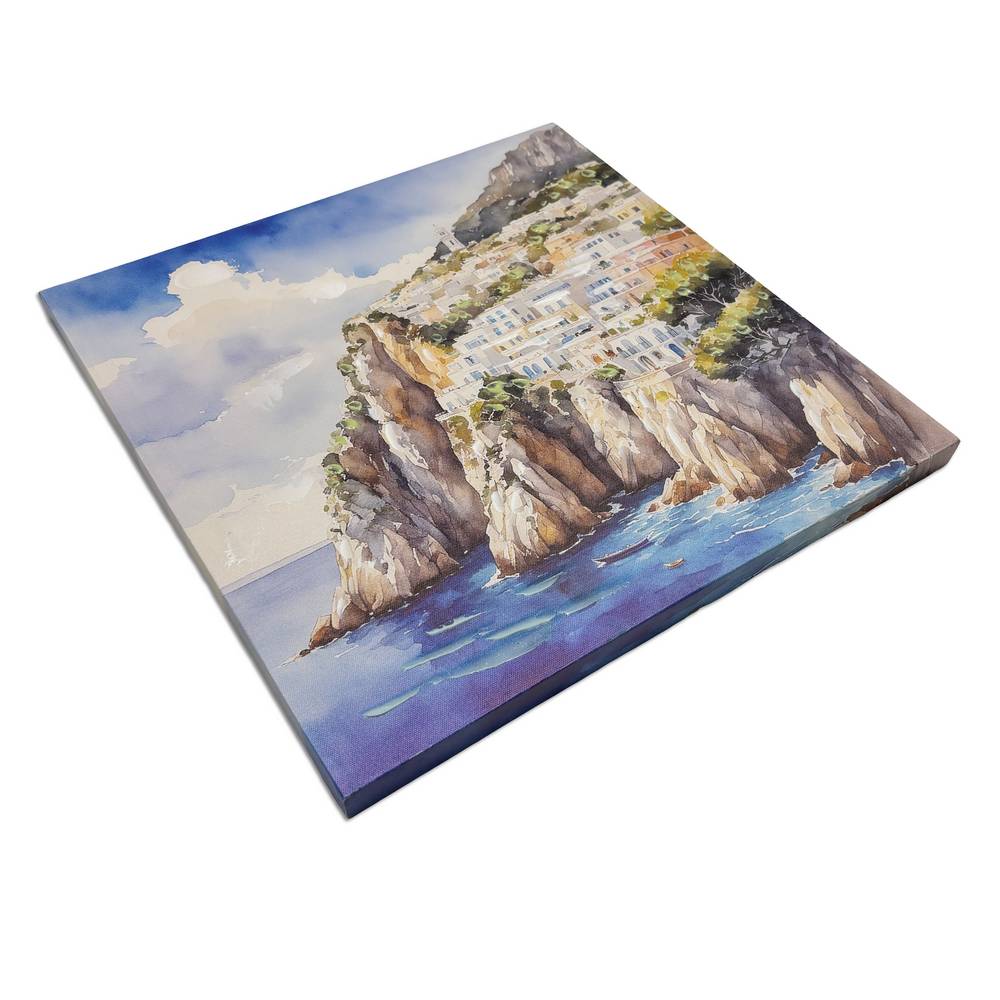 Quadro in Canvas Dipinto costiera amalfitana