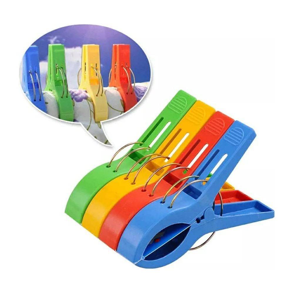 Set Di 12 Fermagli Per Asciugamani Grandi - Mollette Antivento, Per Spiaggia, Piscina E Casa - Foto 3