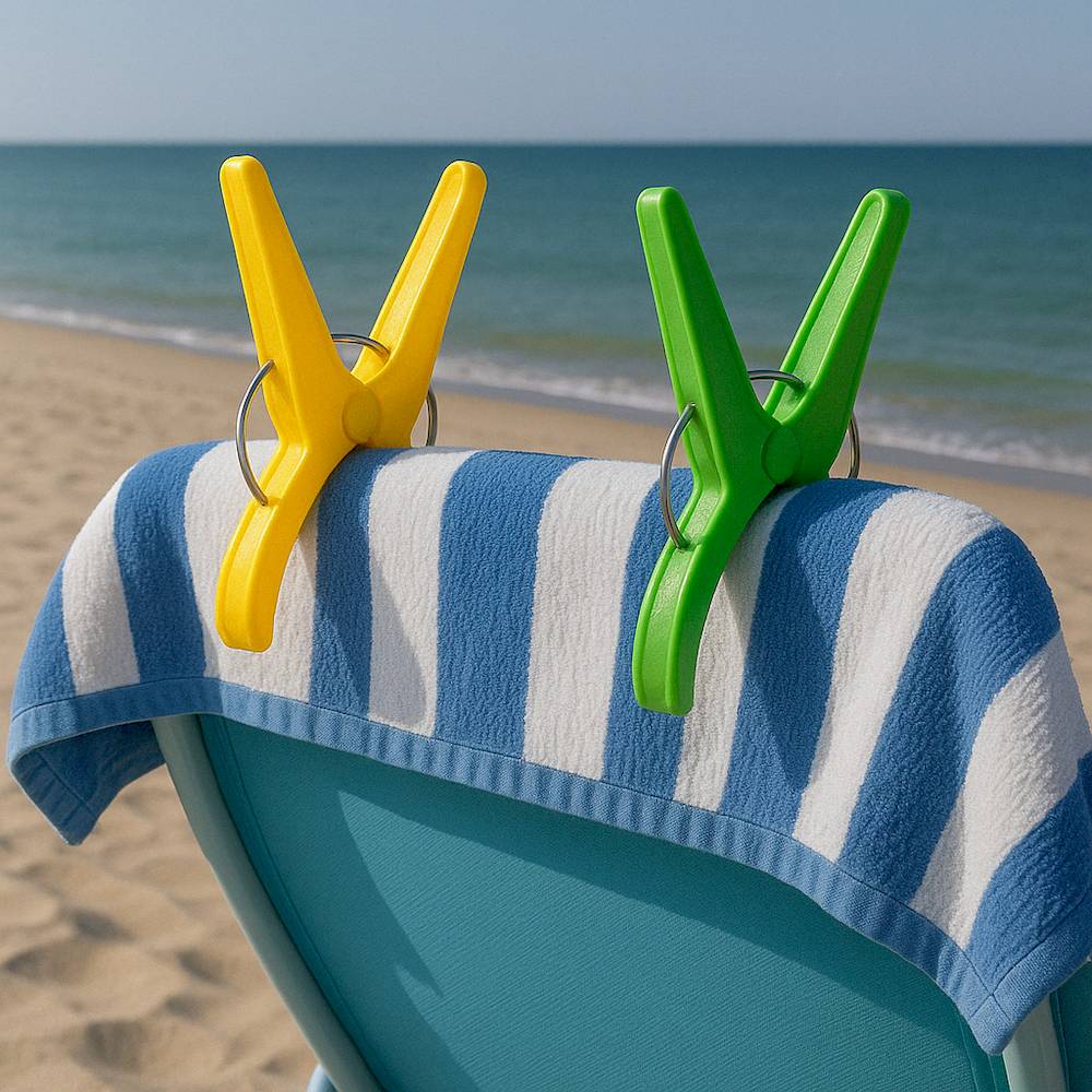 2 Mollette Ferma Telo Mare Legami - Colorate Per Spiaggia, Lettino E Piscina - Foto 3