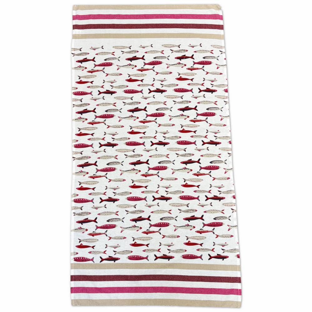 Fouta Telo Mare Caprera pesciolini rossi 90 x 190