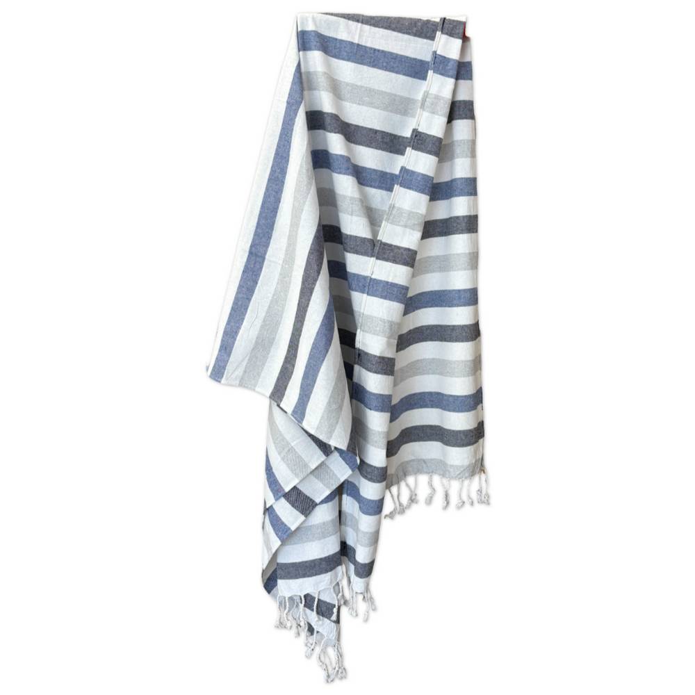 Fouta Telo Mare Forte a righe azzurre 90 x 190