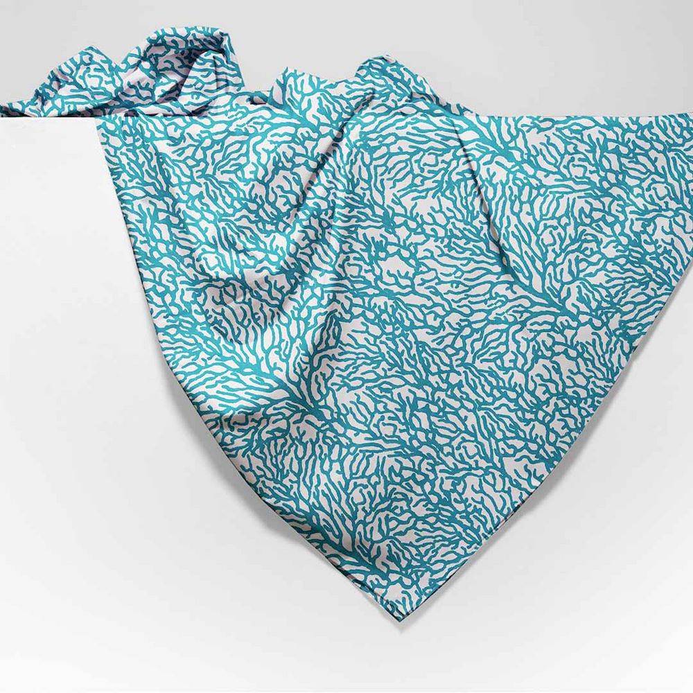 Copritutto Foulard cotone leggero Mersin corallo tiffany 260 x 295