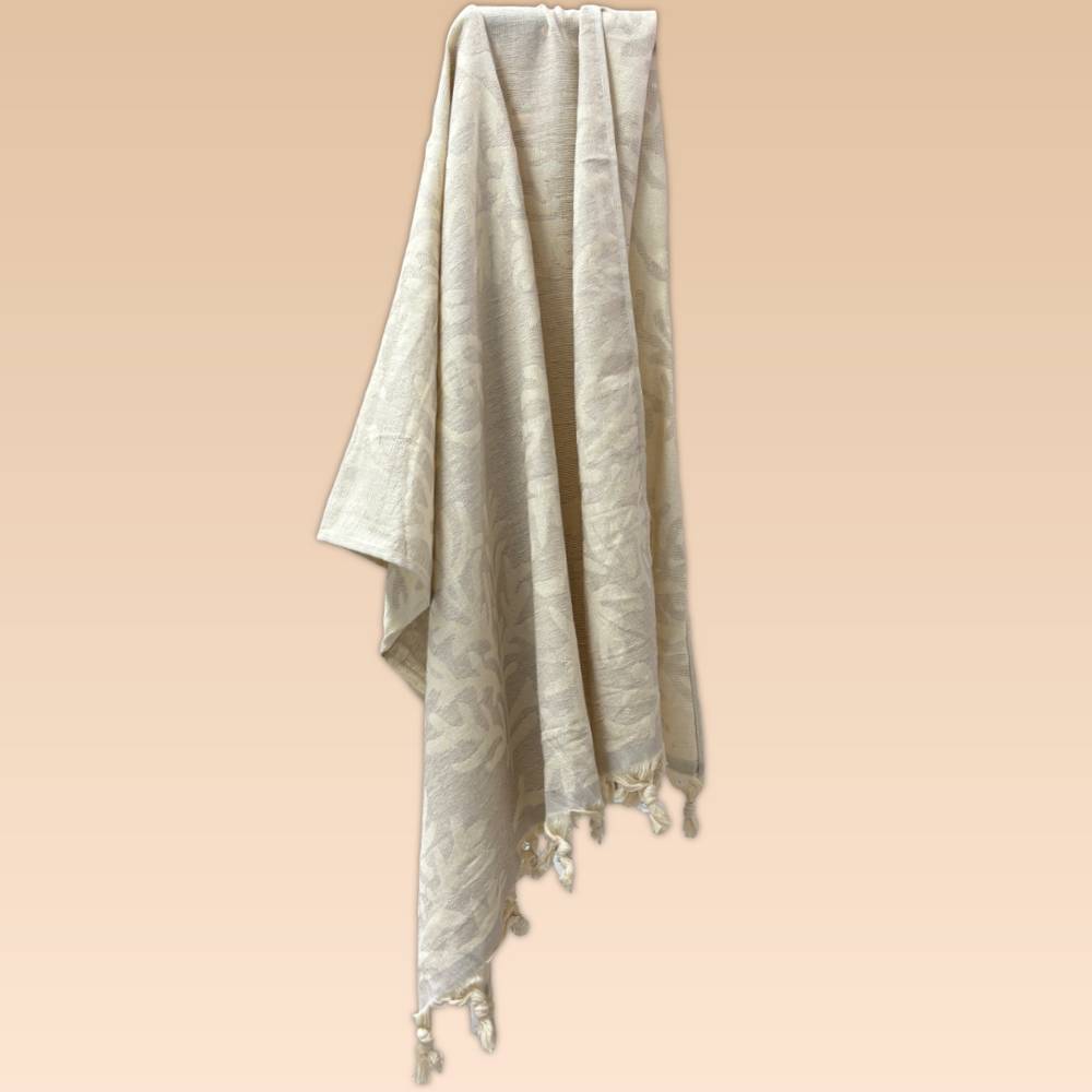 Fouta telo mare jacquard Kor coralli tortora 90 x 170