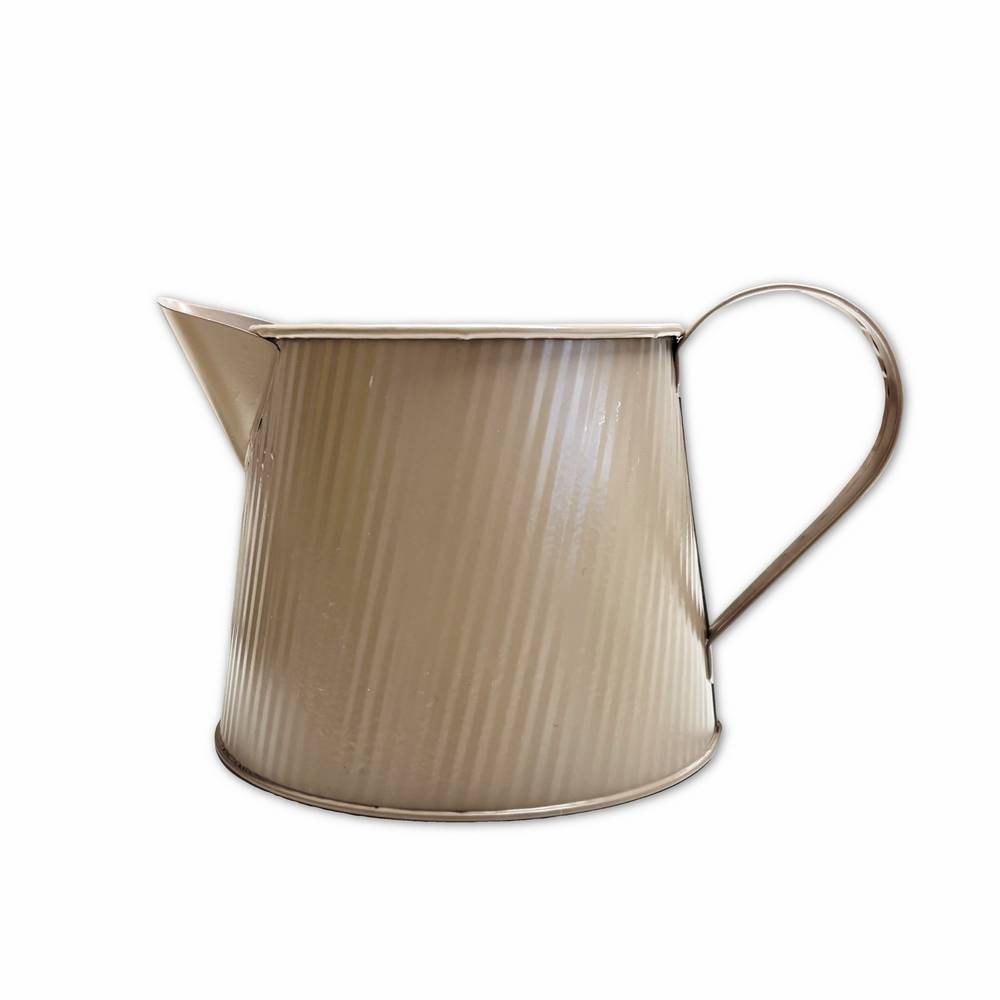 Vaso caraffa in metallo tortora 21 x 15 x 14